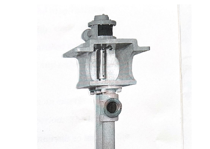 A monochromatic image of a 3 HP Transfer Pump for Zinc and Other Molten Metals against a white background.