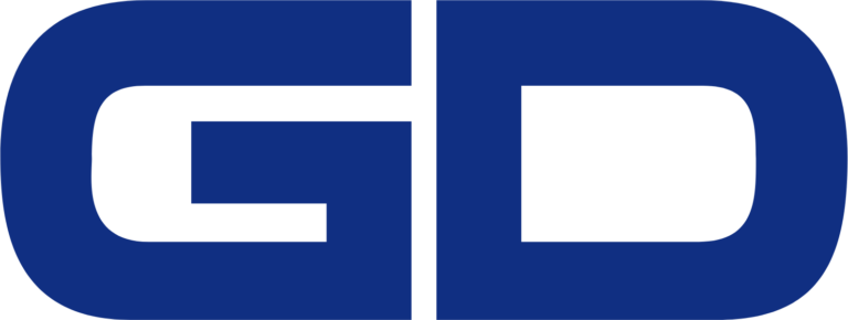 General Dynamics GD logo in color.